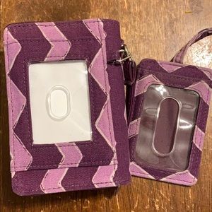 Thirty one purple chevron wallet and ID holder